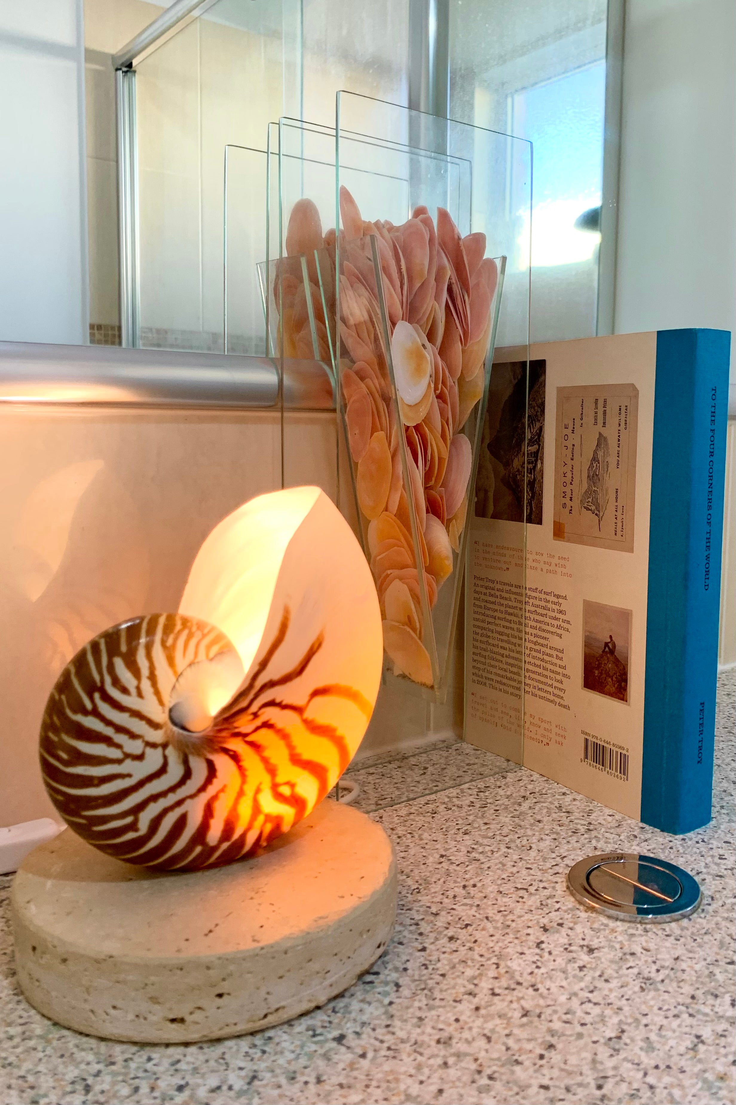 Beautiful Nautical shell on sale lamp !