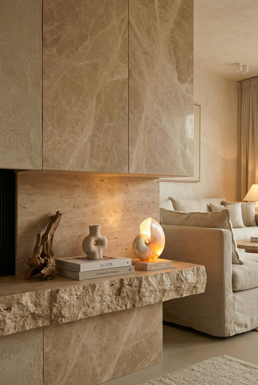 Mother of Pearl Nautilus - Large Square